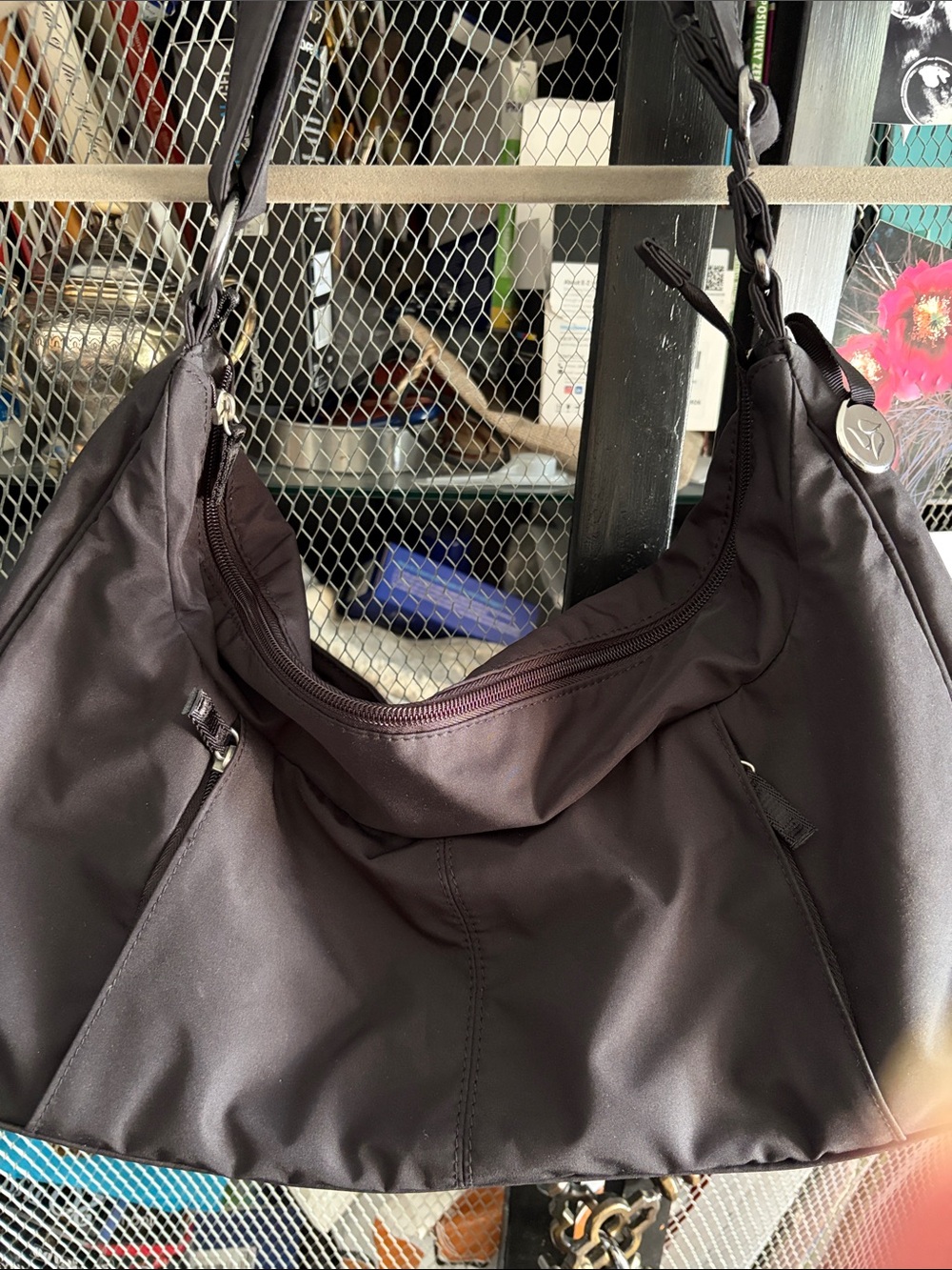 Everyday Black Messenger Bag with Adjustable Strap